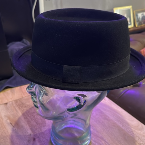 Black men’s fedora adjustable size - Picture 3 of 7